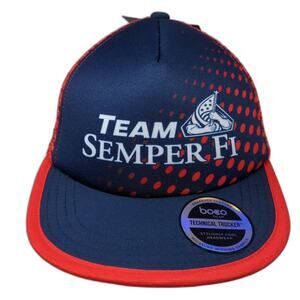 Team Semper Fi Snapback Trucker Hat Multi One Size Mesh Back W/ Tags Boco Gear